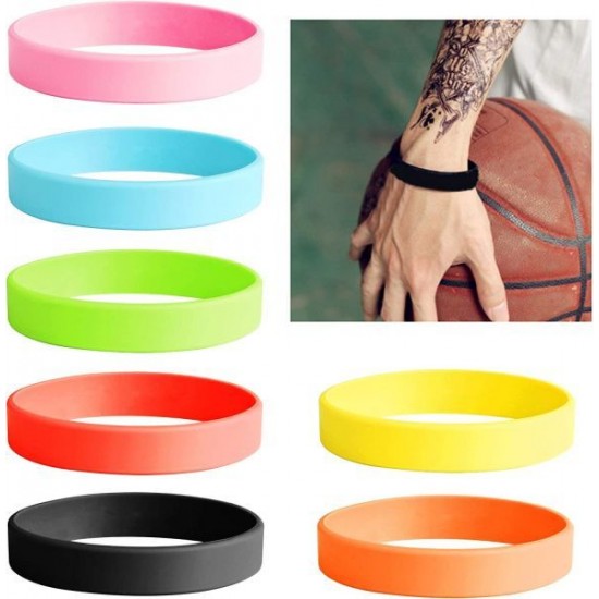 7PCS Silicone Bracelet Set For Men Women Wristbands Rubber Band Bracelets Assorted Colors Gifts Bracelets Sport